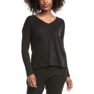 Natori Edit Womens Eden Everywhere V-Neck Top, Black